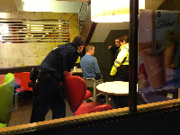 Photo: Gardaí called after man gets stuck in McDonald's baby chair in Cork